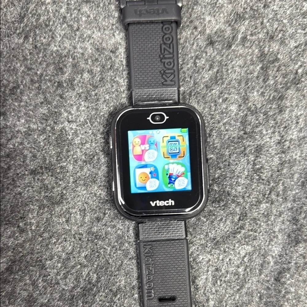 Vtech Black Smartwatch with Textured Band and Digital Display